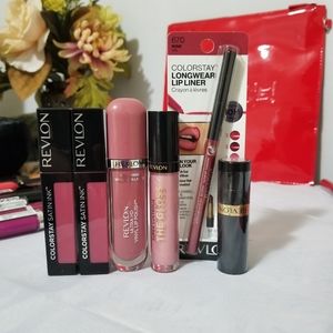 Full Size Revlon lot of makeup - lipstick, lipgloss, lipliner